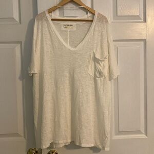 We the Free oversized sheer vneck